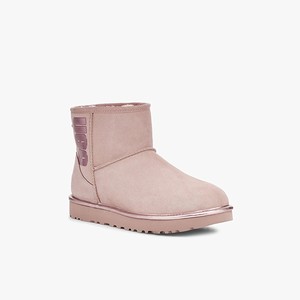 Ugg Classic Mini Rubber Logo Women Classic Boots Pink (1724BXSGJ)